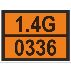 наклейка "пиротехнические средства (1.4G-0336)"