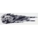 наклейка брызги - Тигры (серый) комплект 2 шт