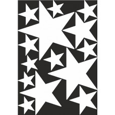 наклейка звезды (белый) от 18 до 5,5