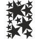 наклейка звезды (черный) от 18 до 5,5
