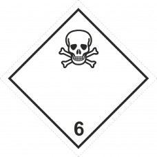 наклейка (ромб) "Класс 6 Токсичные вещества"