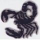 наклейка скорпион черный