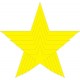 наклейка звезды (желтый) от 18 до 5,5, комплект (12 шт.)