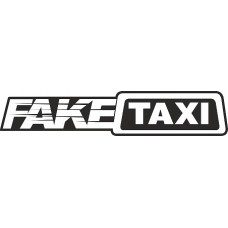 наклейка "FAKE TAXI (белый)", упаковка - 5 шт.