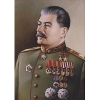 наклейка 9 мая "Сталин (портрет)", упаковка - 5 шт.
